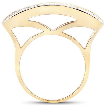 1.08 Carat Genuine Yellow Sapphire .925 Sterling Silver Ring Bids.com