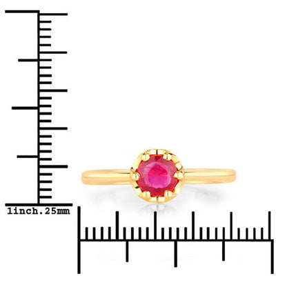 0.50 Carat Genuine Ruby 14K Yellow Gold Ring Bids.com