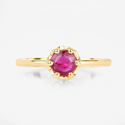 0.50 Carat Genuine Ruby 14K Yellow Gold Ring Bids.com