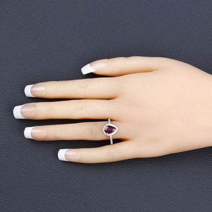 1.25 Carat Genuine Ruby and White Diamond 14K Yellow Gold Ring Bids.com