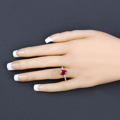 1.68 Carat Genuine Ruby and White Diamond 14K Yellow Gold Ring Bids.com