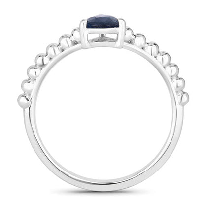 0.50 Carat Genuine Blue Sapphire 14K White Gold Ring Bids.com