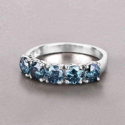 1.22 Carat Genuine Blue Diamond 14K White Gold Ring Bids.com