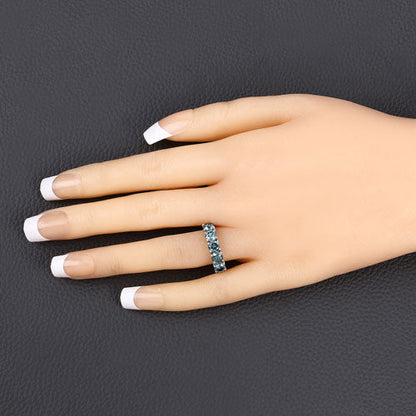 1.22 Carat Genuine Blue Diamond 14K White Gold Ring Bids.com