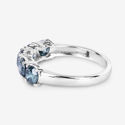 1.22 Carat Genuine Blue Diamond 14K White Gold Ring Bids.com