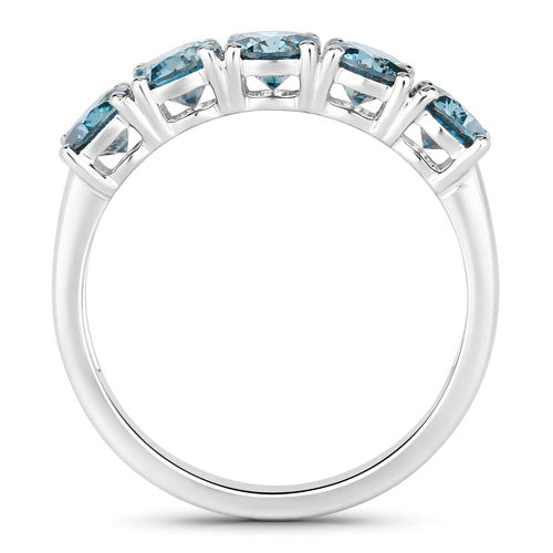 1.22 Carat Genuine Blue Diamond 14K White Gold Ring Bids.com