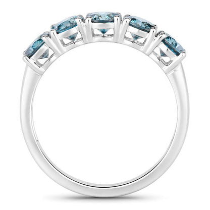 1.22 Carat Genuine Blue Diamond 14K White Gold Ring Bids.com