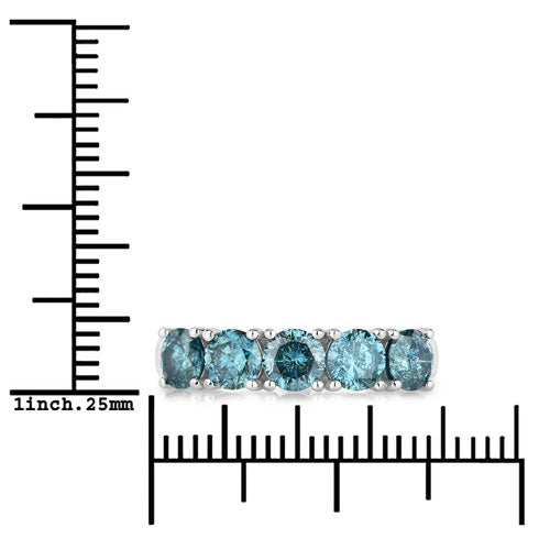 1.22 Carat Genuine Blue Diamond 14K White Gold Ring Bids.com