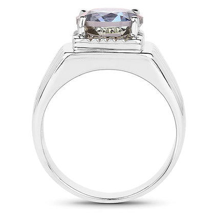 4.75 Carat Genuine Mystic Topaz .925 Sterling Silver Ring Bids.com