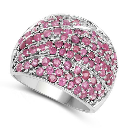 2.97 Carat Genuine Ruby .925 Sterling Silver Ring Bids.com