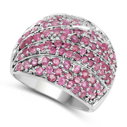 2.97 Carat Genuine Ruby .925 Sterling Silver Ring Bids.com