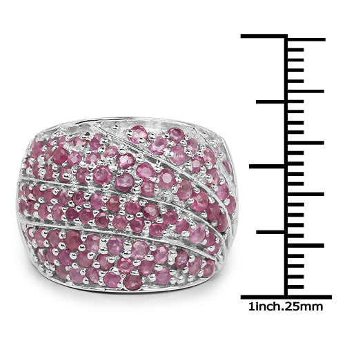 2.97 Carat Genuine Ruby .925 Sterling Silver Ring Bids.com