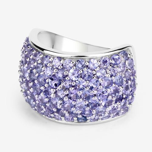 4.22 Carat Genuine Tanzanite .925 Sterling Silver Ring Bids.com