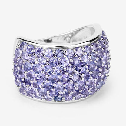 4.22 Carat Genuine Tanzanite .925 Sterling Silver Ring Bids.com