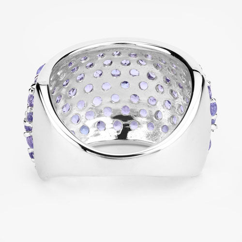 4.22 Carat Genuine Tanzanite .925 Sterling Silver Ring Bids.com