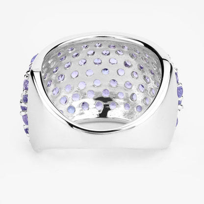 4.22 Carat Genuine Tanzanite .925 Sterling Silver Ring Bids.com