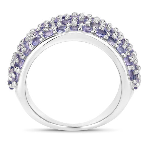 4.22 Carat Genuine Tanzanite .925 Sterling Silver Ring Bids.com