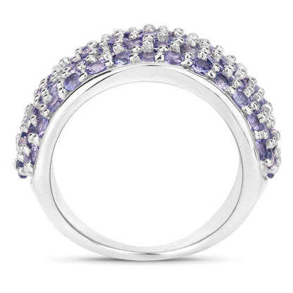 4.22 Carat Genuine Tanzanite .925 Sterling Silver Ring Bids.com