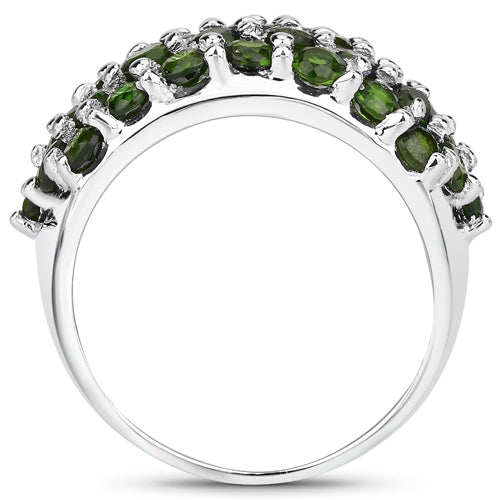 5.04 Carat Genuine Chrome Diopside .925 Sterling Silver Ring Bids.com