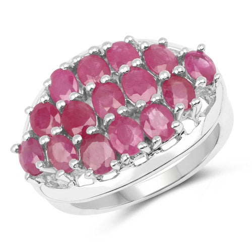 3.00 Carat Genuine Ruby .925 Sterling Silver Ring Bids.com