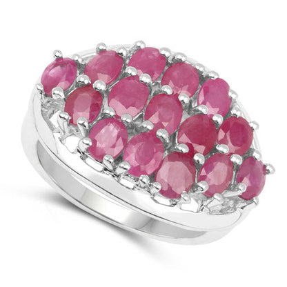 3.00 Carat Genuine Ruby .925 Sterling Silver Ring Bids.com