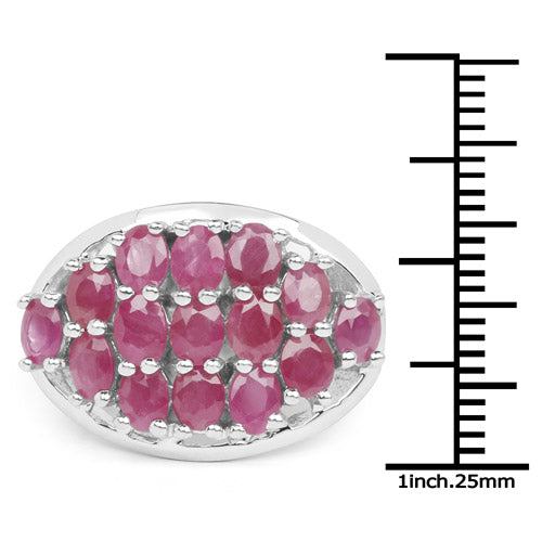3.00 Carat Genuine Ruby .925 Sterling Silver Ring Bids.com