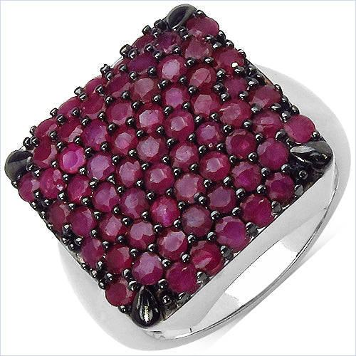 3.15 Carat Genuine Ruby .925 Sterling Silver Ring Bids.com