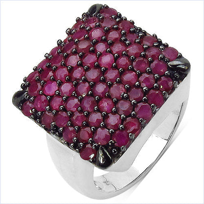 3.15 Carat Genuine Ruby .925 Sterling Silver Ring Bids.com