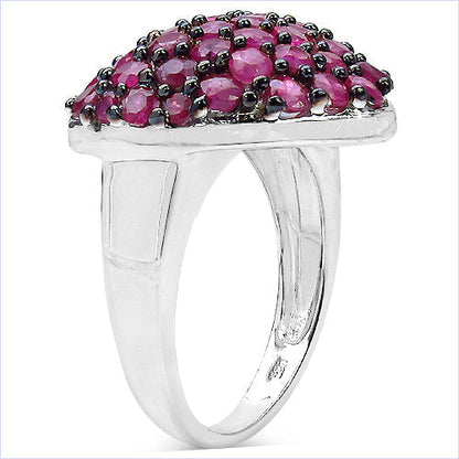 3.53 Carat Genuine Ruby .925 Sterling Silver Ring Bids.com