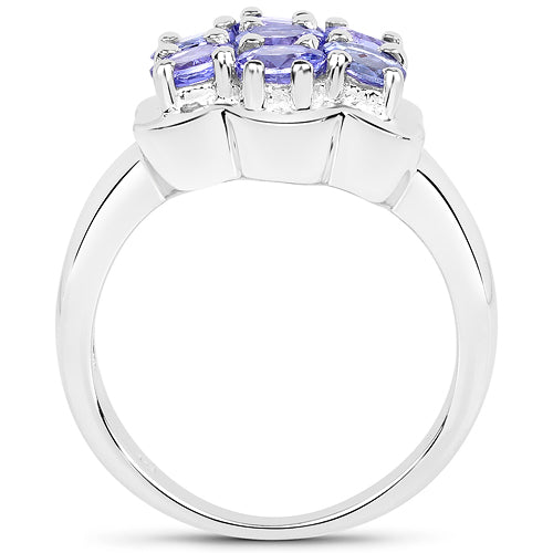 1.19 Carat Genuine Tanzanite .925 Sterling Silver Ring Bids.com