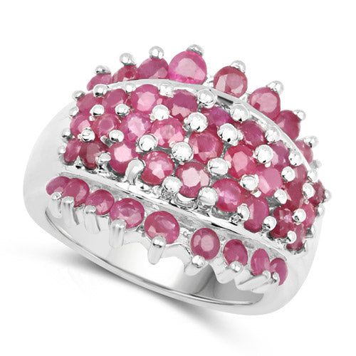 2.70 Carat Genuine Ruby .925 Sterling Silver Ring Bids.com