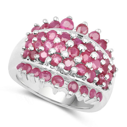 2.70 Carat Genuine Ruby .925 Sterling Silver Ring Bids.com