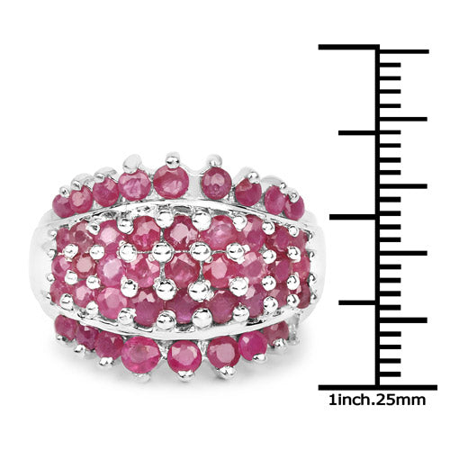 2.70 Carat Genuine Ruby .925 Sterling Silver Ring Bids.com