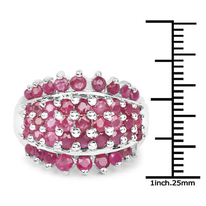 2.70 Carat Genuine Ruby .925 Sterling Silver Ring Bids.com