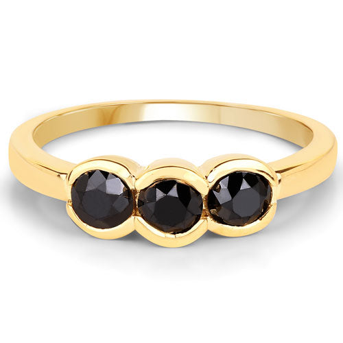 1.16 Carat Genuine Black Diamond .925 Sterling Silver Ring Bids.com