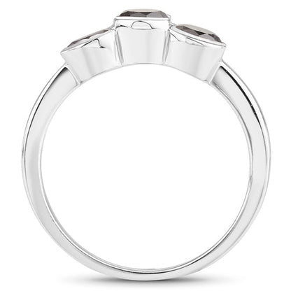 1.22 Carat Genuine Black Diamond .925 Sterling Silver Ring Bids.com