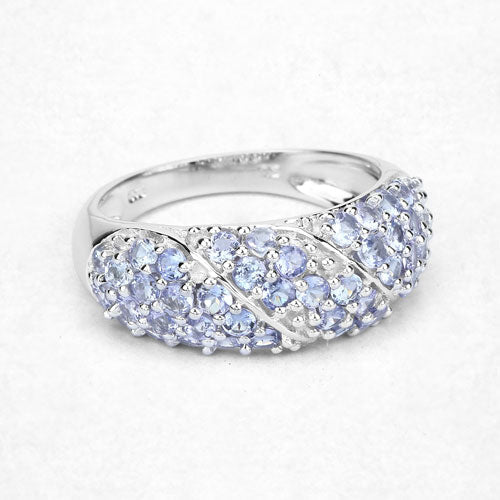 1.48 Carat Genuine Tanzanite .925 Sterling Silver Ring Bids.com