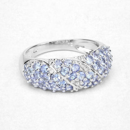 1.48 Carat Genuine Tanzanite .925 Sterling Silver Ring Bids.com