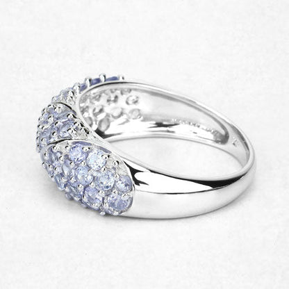 1.48 Carat Genuine Tanzanite .925 Sterling Silver Ring Bids.com