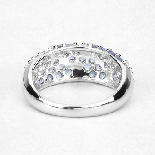 1.48 Carat Genuine Tanzanite .925 Sterling Silver Ring Bids.com