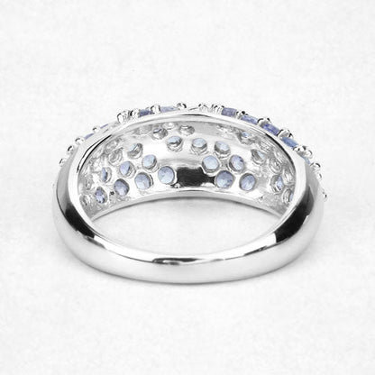 1.48 Carat Genuine Tanzanite .925 Sterling Silver Ring Bids.com