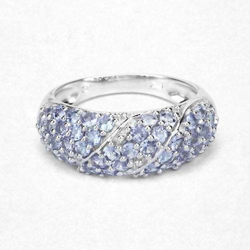 1.48 Carat Genuine Tanzanite .925 Sterling Silver Ring Bids.com