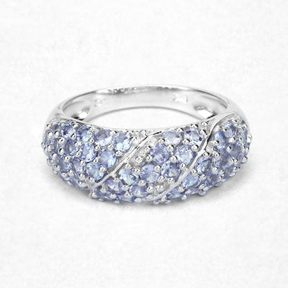 1.48 Carat Genuine Tanzanite .925 Sterling Silver Ring Bids.com