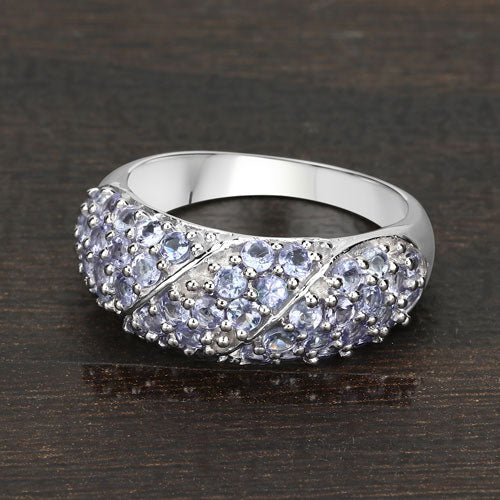 1.48 Carat Genuine Tanzanite .925 Sterling Silver Ring Bids.com