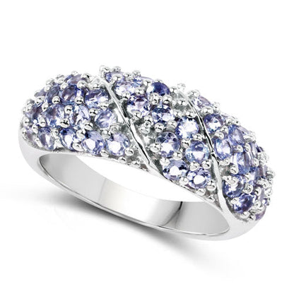 1.48 Carat Genuine Tanzanite .925 Sterling Silver Ring Bids.com