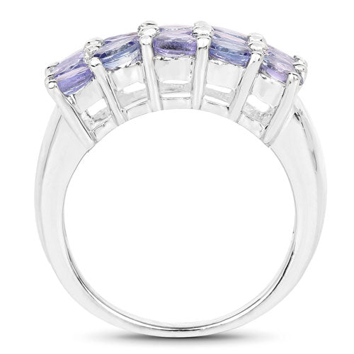 2.55 Carat Genuine Tanzanite .925 Sterling Silver Ring Bids.com
