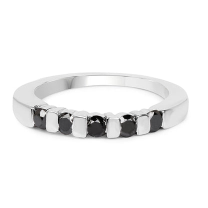 0.50 Carat Genuine Black Diamond .925 Sterling Silver Ring Bids.com