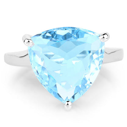 9.00 Carat Genuine Blue Topaz .925 Sterling Silver Ring Bids.com