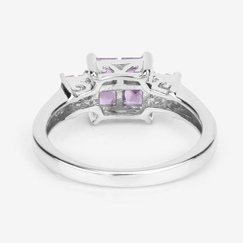 0.96 Carat Genuine Pink Sapphire  .925 Sterling Silver Ring Bids.com