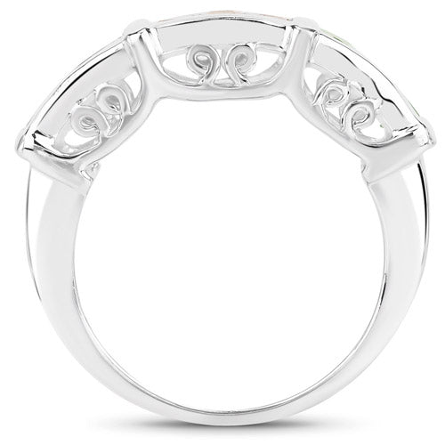 1.08 Carat Genuine Multi Sapphire .925 Sterling Silver Ring Bids.com